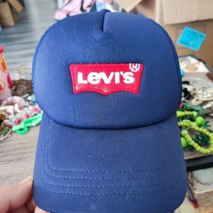 Levi's trucker snapback cap / hat navy blue